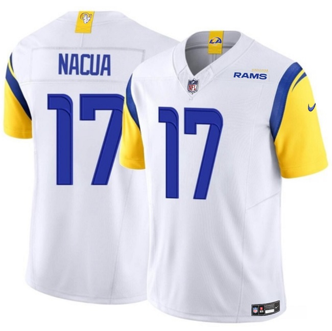 Youth Los Angeles Rams #17 Puka Nacua White 2023 F.U.S.E. Vapor Untouchable Limited Football Stitched Jersey
